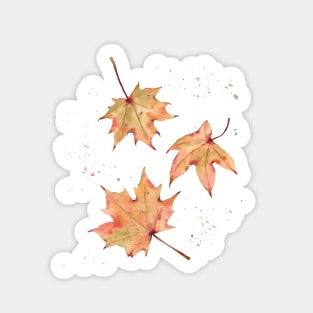 Fall leaves painting Sticker